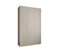 Arte Elegant Cashmere Como Iv Hinged Door Wardrobe H2460mm W1500mm D500mm, Three Doors, Eleven Shelves, Two Hanging Rails, Gold Handles