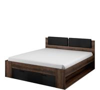 Arte Elegant Comfort: Galaxy Divan Bed 140Cm Eu Double In Monastery Oak & Black Gloss
