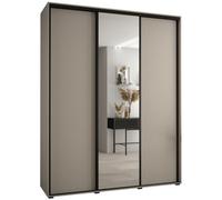 Arte Elegant Dakota Iii Sliding Door Wardrobe W2000mm H2350mm D600mm With Mirrored Door In Cashmere Finish