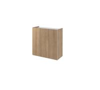 Arte Elegant Easy 3 Sideboard Cabinet H950mm W950mm D400mm, Oak Scandi & White, Three Doors, Four Shelves, Led Lighting