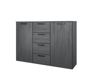 Arte Elegant Galaxy Sideboard Cabinet 1320mm In Oak Carbon - Versatile Storage Solution H930mm D380mm