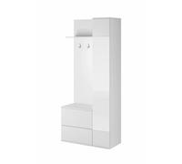 Arte Elegant Green Hallway Set H1950mm W900mm D340mm In White Matt - A Stylish Welcome For Your Home