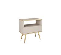 Arte Elegant Neutrality: Oro Cabinet 540mm X 590mm X 390mm In Beige With Gold Legs