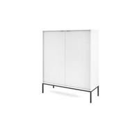 Arte Elegant Nova Highboard Cabinet H1250mm W1040mm D390mm In White Matt - Sleek Storage Solution