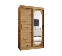 Arte Elegant Oak Artisan Royal Sliding Door Wardrobe 1200mm X 2000mm X 620mm - A Refined Natural Storage Solution