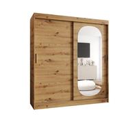 Arte Elegant Oak Artisan Royal Sliding Door Wardrobe 1800mm X 2000mm X 620mm - A Refined Natural Storage Oasis