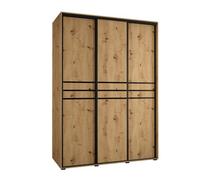 Arte Elegant Oak Artisan Sliding Wardrobe W170Cm H205Cm D60Cm - Versatile Storage With Natural Charm
