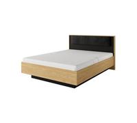 Arte Elegant Oak Baltic & Black Ottoman Bed H1020mm W1670mm L2100mm - Eu King With Underbed Storage