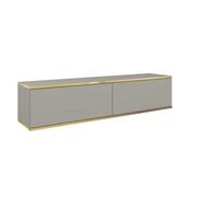 Arte Elegant Oro Floating Tv Cabinet H300mm W1350mm D320mm In Grey Matt - Modern Entertainment Center