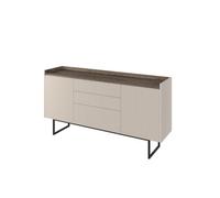 Arte Elegant Sand Beige & Oak Lago 3 Sideboard Cabinet W1660mm H860mm D400mm - Ample Storage, Modern Design