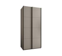Arte Elegant Trosa I Cashmere Sliding Door Wardrobe W1000mm H2450mm D640mm With Black Steel Handles