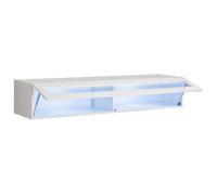 Arte Fly 51 Cabinet 160Cm In White - Sleek Glossy Storage With Blue Led For Modern Living