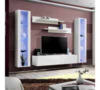 Arte Fly A2 White Entertainment Unit 260Cm - Bright Modular Media System With Ambient Led Glow