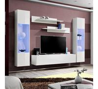 Arte Fly A3 White Entertainment Unit 260Cm - Stylish Led Media Centre For Bright, Balanced Living