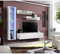 Arte Fly G2 Entertainment Unit For Tvs Up To 60" - Enhance Your Space With White Gloss Front & Matt Carcass W2100mm X H1700mm X D400mm