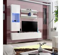 Arte Fly H3 White Gloss Entertainment Unit 160Cm - Minimal Led Media Hub For Tvs Up To 49 Inch