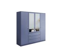 Arte Fresh Light Blue Siena Ii D4 Wardrobe 196Cm - Spacious Storage & Mirrored Accents