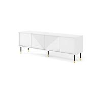 Arte Fresh White Woody Tv Cabinet 180Cm - Bright Storage Solution For Living Spaces