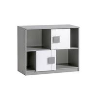 Arte Gumi G17 Sideboard Cabinet - Contemporary Chic In White Matt & Anthracite, H790mm W960mm D400mm