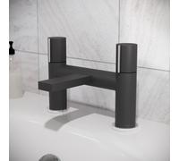 Arte Handleless Futuristic Matt Black Bath Filler Tap Deck Mounted Brass