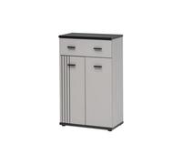 Arte Hugo Hallway Cabinet W60Cm X H96Cm X D32Cm Cashmere & Black - Modern Storage For Narrow Spaces