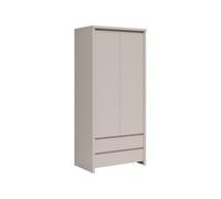 Arte Kaspian Cashmere Retreat 90Cm Double Wardrobe - Soft Neutral Bedroom Sanctuary