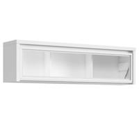 Arte Kaspian White Horizon 144Cm Wall Glass Cabinet - Bright Glazed Display Panorama