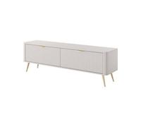 Arte Lante Stylish Beige Tv Cabinet 1630mm H510mm D380mm With Two Pull-Down Doors And Two Closed Compartments