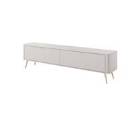 Arte Lante Stylish Beige Tv Cabinet 2000mm H510mm D380mm With Two Pull-Down Doors And Two Closed Compartments