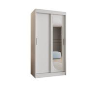 Arte Luminous White Lucy Sliding Door Wardrobe 1000mm X 2000mm X 620mm - Modern & Bright Closet