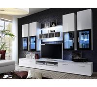 Arte Lyra Entertainment Unit For Tvs Up To 60" - Bright All-White Elegance - W3000mm X H1900mm X D450mm