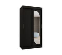 Arte Majestic Ebony Lucy Sliding Door Wardrobe 1000mm X 2000mm X 620mm - Sleek & Sophisticated Storage