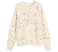 Arte Men's All Over Circle Logo Knit Jumper Cream Large