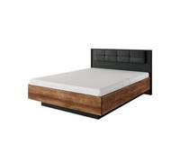 Arte Milton Contemporary Ottoman Bed Frame Eu King Size Chestnut Wood Effect & Anthracite (L)2100mm (H)1020mm (W)1670mm