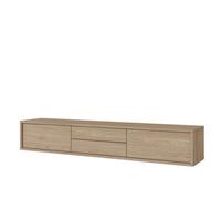 Arte Minimalist Frida 39 Floating Tv Cabinet 1800mm In Light Oak - Sl ntertainment Centre H320mm D360mm