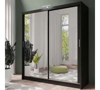 Arte Modern Black Matt 203Cm Sliding Wardrobe - Sl esign Meets Practical Storage
