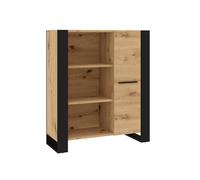 Arte Modern Nuka Highboard Cabinet In Oak Artisan W900mm X H1100mm X D450mm