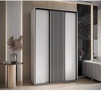 Arte Modern Sapporo Sliding Door Wardrobe 150Cm In White: Stylish Storage For Small Spaces (H)2050mm (W)1500mm (D)600mm