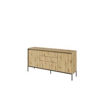 Arte Modern Trend Large Sideboard Cabinet (H830mm W1660mm D400mm) - Oak Artisan With Black Legs
