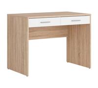 Arte Nepo Plus 100Cm Oak Sonoma With White Drawers Desk - Natural Two-Tone Study Table