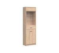 Arte Nepo Plus 60 Cm 2 Door Display Cabinet With Glass Front Oak Sonoma