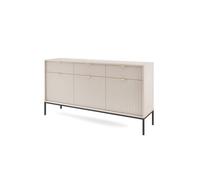 Arte Nova Large Sideboard Cabinet In Cashmere - Premium Laminated Board With Abs Edging - W154Cm X H83Cm X D39Cm