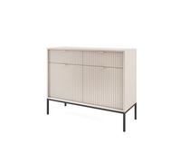 Arte Nova Sideboard Cabinet In Cashmere - Premium Laminated Board - Abs Edging - W104Cm X H83Cm X D39Cm