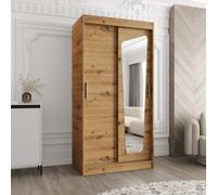 Arte Oak Artisan Wardrobe W100Cm X H200Cm X D62Cm - Durable Storage For Busy Homes