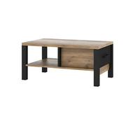 Arte Olin Modern Coffee Table In Appenzeller Fichte Oak & Black Matt - W900mm X H420mm X D560mm