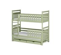 Arte Olive Klara Bunk Bed With Trundle & Storage W198Cm - Nature-Inspired Triple Bed With Ample Storage