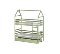 Arte Olive Wooden Bunk Bed Alex With Storage W198Cm - Trendy Bunk Bed With Drawers