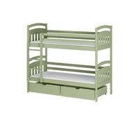 Arte Olive Wooden Bunk Bed Gabi With Storage W198Cm - Versatile Bunk With Nature-Inspired Storage Solutions