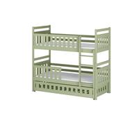 Arte Olive Wooden Bunk Bed Olivia With Trundle 90X190Cm - Functional And Stylish Triple Sleeper