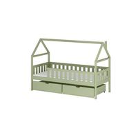 Arte Olive Wooden Single Bed Domi W198Cm - Fresh Contemporary Bed With Secure Sleep Feature